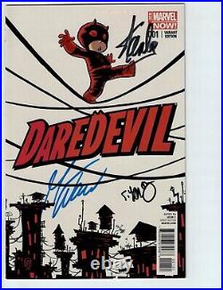 Daredevil #1 Young Variant (2014) 3x Autographed Stan Lee, Young, Waid