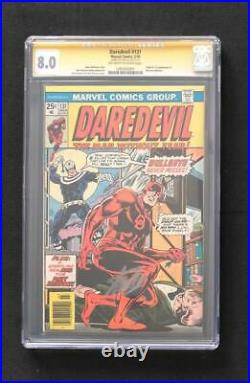 Daredevil #131 Variant Cgc Ss 8.0 Signed By Stan Lee 1st Bullseye Bronze Key 1