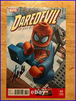 Daredevil 31 Amazing Spiderman Lego Variant Signed Stan Lee