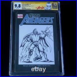 Dark Avengers 1? HERB TRIMPE ORIGINAL SKETCH + STAN LEE SIGNED? CGC 9.8 DR DOOM