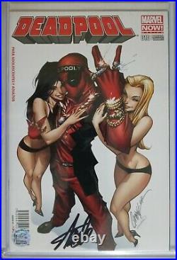Deadpool #10. 9.8 Mexican Molé variant. Signed STAN LEE. With COA & Hologram