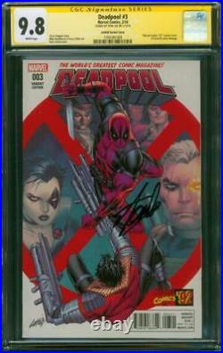 Deadpool 3 CGC SS 9.8 Stan Lee Signed X Force 2 Liefeld Homage 2016 Variant