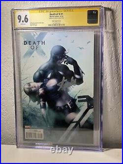 Death of X #1 (2016)CGC SS 9.6 MIKE Choi BLACK BOLT Variant Signed by STAN LEE
