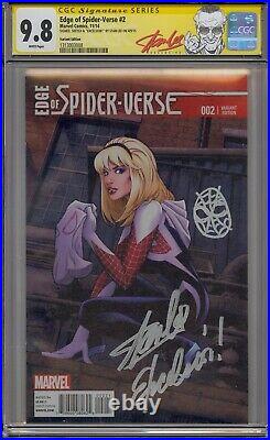 Edge Of Spider-verse #2 Cgc 9.8 Ss Signed Stan Lee W Sketch Greg Land Variant