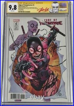 Edge of Venomverse #2 Gwenpool Variant Signed by Stan Lee & Ron Lim CGC 9.8 SS