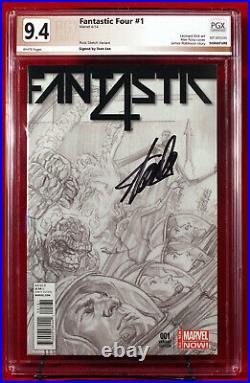 FANTASTIC FOUR #1 1300 Ross Variant PGX 9.4 NM Near Mint Signed STAN LEE + CGC