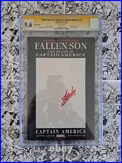 Fallen Son Death Of Captain America #3 Cgc Ss 9.6 Blank Signed By Stan Lee