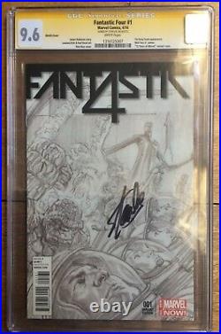 Fantastic Four #1 1300 Alex Ross Variant CGC SS 9.6 Signed Stan Lee 2014