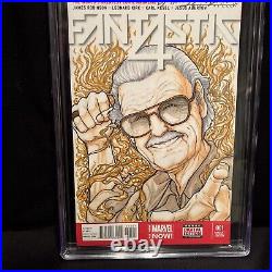 Fantastic Four 1 Variant Cgc 9.8 Stan Lee Sketch & Signed By Andora Cidonia