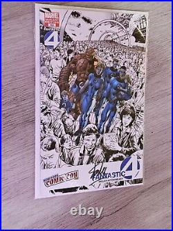 Fantastic Four 4 # 555 Sketch Variant Signed Autographed Ny Stan Lee @'08 Nycc