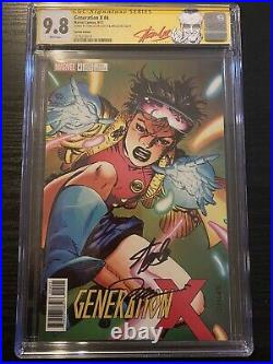 GENERATION X #4 SS 2X CGC 9.8 Variant Signed Jim Lee & STAN LEE LABEL 2017