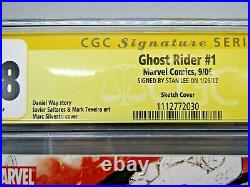 Ghost Rider #1 CGC 9.8 SS Sketch Variant Signed by Stan Lee, 1/29/2012, New Case