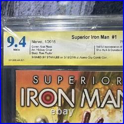 Graded 9.4 Superior Iron Man #1 75th Anniversary Signed Stan Lee In 2015