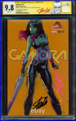 Guardians of Galaxy 1 CGC 2XSS 9.8 Stan Lee Campbell Gamora Variant 2/17