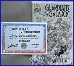 Guardians of the Galaxy #18 Alex Ross Sketch Signed by Stan Lee with COA