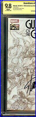 Guardians of the Galaxy #18 CBCS 9.8 Signed STAN LEE Ross Sketch Variant Not CGC