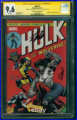 Hulk 1 CGC 2XSS 9.6 Stan Lee Signed 181 Homage McGuinness X 23 Wolverine Variant