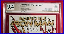 INVINCIBLE IRON MAN #1 PGX 9.4 NM, Near Mint Young Variant signed STAN LEE +CGC