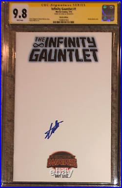 Infinity Guantlet #1 blank cover variant CGC 9.8 SS Signed by Stan Lee (RARE)