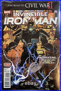 Invincible Iron Man #9, 1st Print, 1st Riri Williams! Signed by Stan Lee, COA