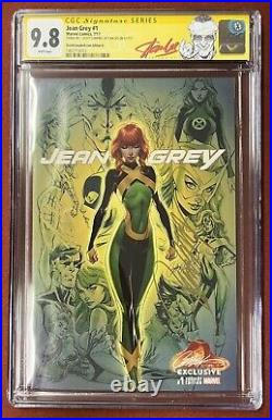 Jean Grey #1 Edition A CGC 9.8 Signed by J. Scott Campbell & Stan Lee Red Label