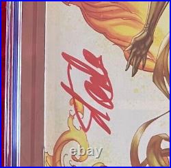 Jean Grey #1 Edition D CGC 9.8 Signed by J. Scott Campbell & Stan Lee Red Label