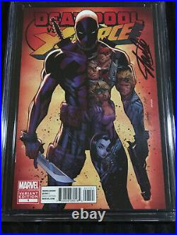 Marvel 2014 Deadpool Vs. X-Force #1 RARE Variant Edition CGC 9.8 STAN LEE SIGNED