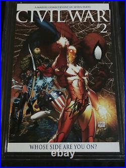 Marvel Civil War #2 Retailer Incentive Variant Cover CGC 9.8 SIGNED by STAN LEE