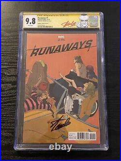 Marvel Runaways #1 Stan Lee LABEL CGC 9.8 SS Alphona 150 Retailer Signed MCU