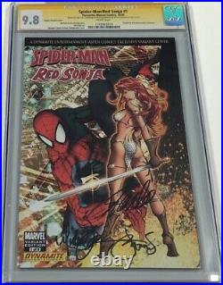 Marvel Spider-Man/Red Sonja #1 Aspen Variant Signed Stan Lee & Turner CGC 9.8 SS