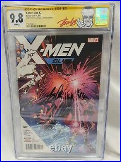 Marvel X-Men Blue #2 Art Adams Cover Signed by Stan Lee & Art Adams CGC 9.8 SS
