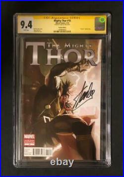 Mighty Thor #10 Variant Cgc 9.4 Ss Signed Stan Lee Venom 150 Parel Cover Rare