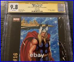 Mighty Thor #16 CGC 9.8 SS Signed Stan Lee & Jason Aaron Corner Box Variant Ed