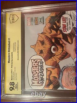 Monsters Unleashed #1 3/17 Stan Lee Box Variant Cbcs 9.8 Ss Mayhew Super Rare