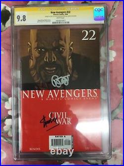 New Avengers #22 CGC 9.8 SS Auto / Signed by Stan Lee & Brian Michael Bendis