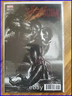 Now Venom #1 Dell'Otto Black and White Variant NM Signed Stan Lee with CoA