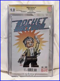 ROCKET RACCOON 1 LEGO VARIANT CGC 9.8 SS SIGNED BY STAN LEE in 2014
