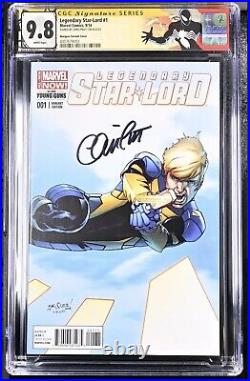 Rare CHRIS PRATT Signed Legendary Star Lord 1 CGC 9.8 ss Marquez Variant