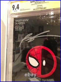 Rare Stan Lee & Rob Liefeld Signed Spiderman Deadpool Cgc 9.4 #1 Auto Bas Jsa