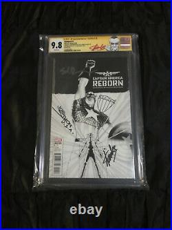 Reborn #1 Sketch Cover CGC 9.8 Brubaker, Stan Lee & Joe Simon SIGN & SKETCH