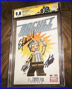 Rocket Raccoon 1 Lego Variant Cgc 9.8 Ss Signed & Quoted Excelsior By Stan Lee