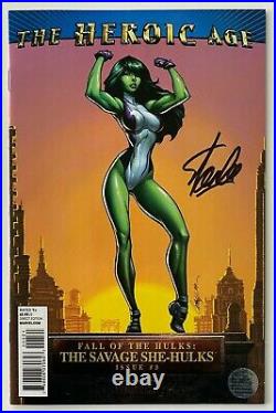 SAVAGE SHE-HULKS FALL OF HULKS #3 Signed by STAN LEE COA Campbell var NO RESERVE