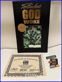 SIGNED VARIANT ART STAN LEE GOD WOKE HC Collectible Book Original SDCC