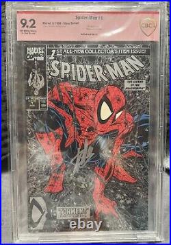SPIDER-MAN #1 SILVER CBCS 9.2 Signed Stan Lee