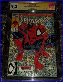 SPIDER-MAN #1 Torment (1990) signed by Stan Lee and Todd McFarlane. CGC (9.2)