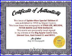 SPIDER-MAN SPECIAL EDITION #1SIGNED STAN LEEPETER DAVIDDeFALCONELSONVENOM