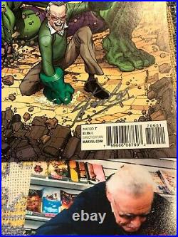 STAN LEE And LOU FERRIGNO AUTOGRAPHED INCREDIBLE HULK VARIANT COMIC + PROOF PICS
