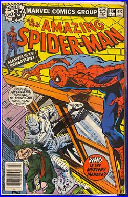 STAN LEE SIGNED 1979 AMAZING SPIDER-MAN #189 NEWSTAND EDITION WithLEE SEALED COA