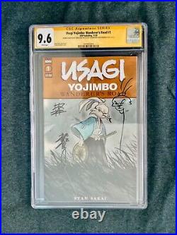 STAN SAKAI + PEACH MOMOKO Signed Sketch CGC 9.6 USAGI YOJIMBO Wanderer's Road 1