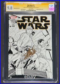 STAR WARS #1 CGC 9.8 SS SIGNED By STAN LEE, QUESADA SKETCH COVER 1500 VARIANT